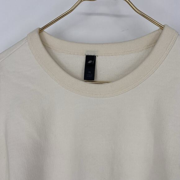AG Wesley Crewneck Relaxed Pullover Sweatshirt Creme Men's Size XL - Picture 3 of 6